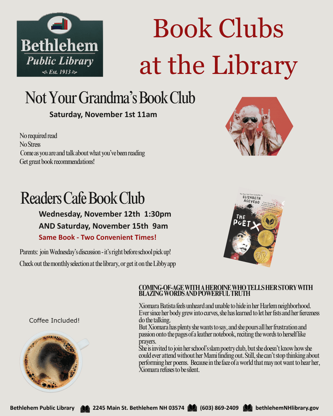 book clubs flyer