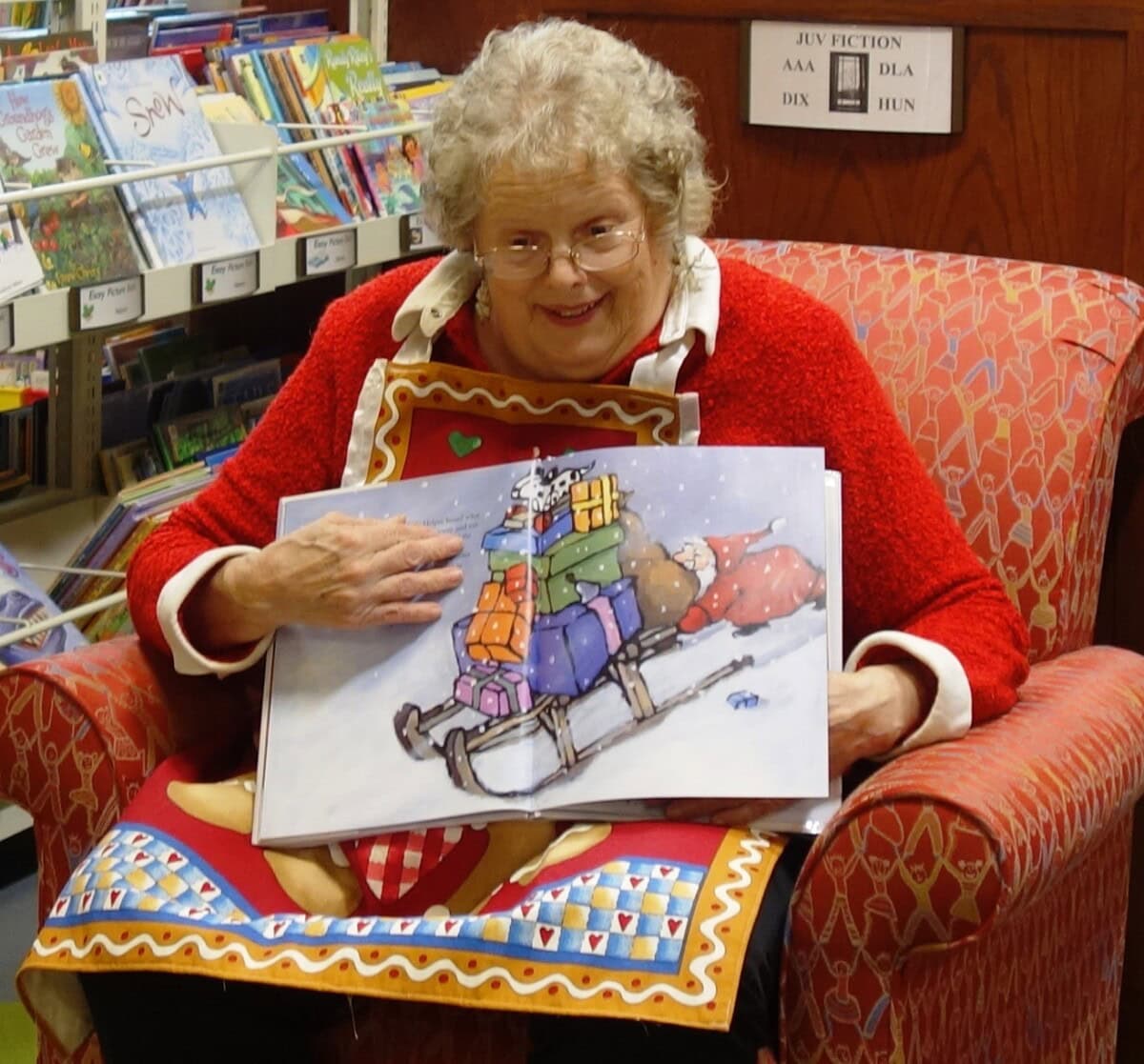 Mrs. Claus reading