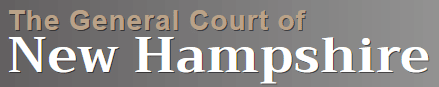 Text reads The General Court of New Hampshire in beige and white letters on a gray gradient background.