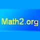 A blue background with the text Math2.org written in large yellow letters in the center.