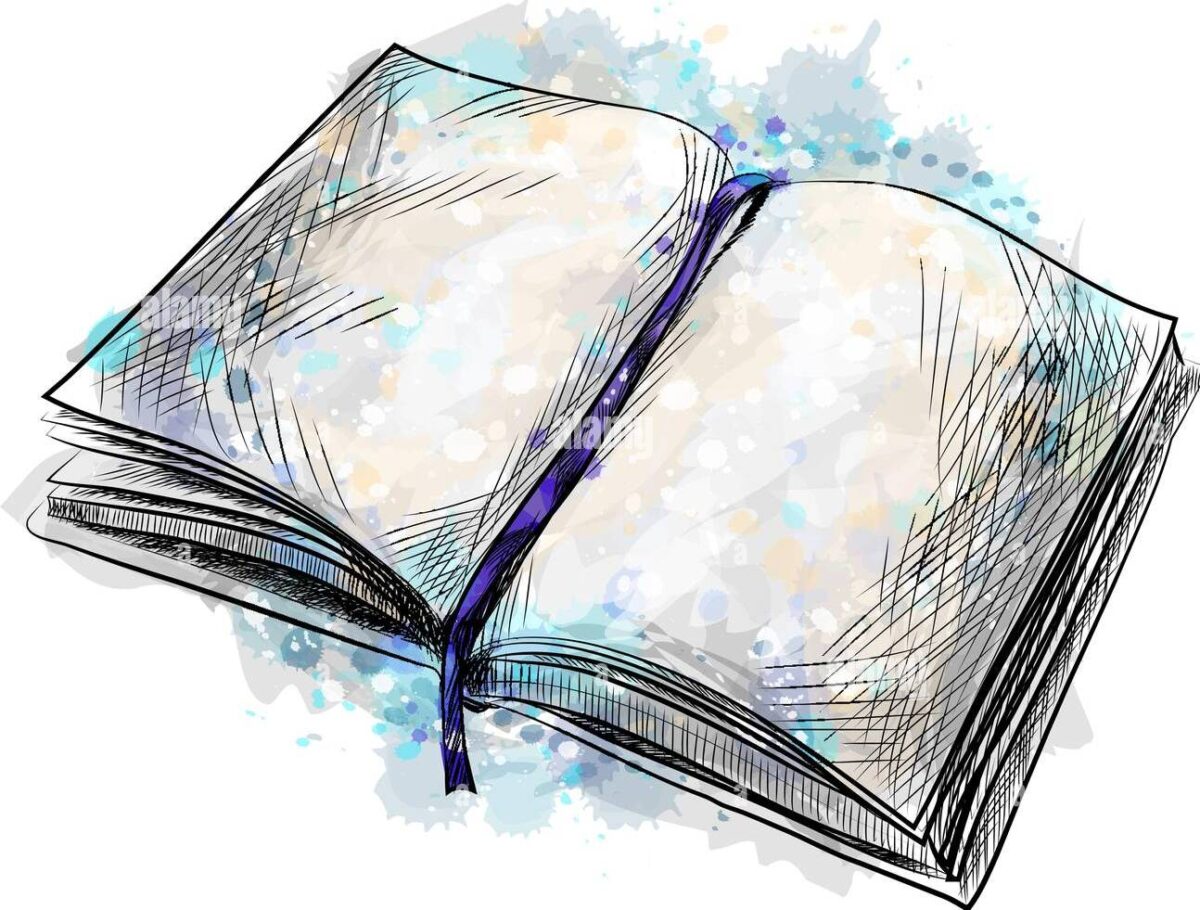 open book hand drawn sketch pcct4d
